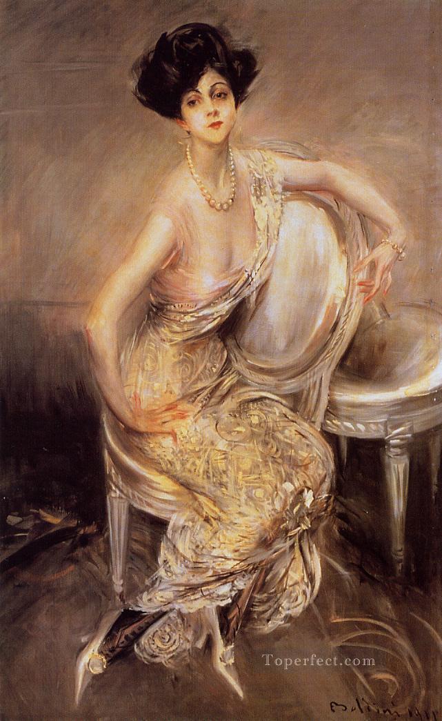 リタ・デ・アコスタ・リディグの肖像 ジャンル ジョヴァンニ・ボルディーニ油絵